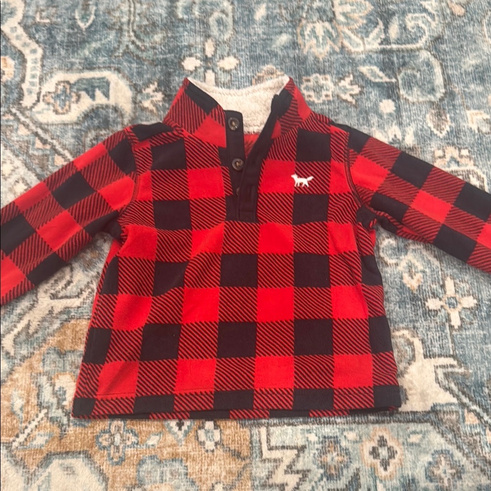 Carter's Red and Black Checkered Kids Sweater